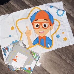 Jay Franco 3 Piece Toddler Blippi Sheet Set